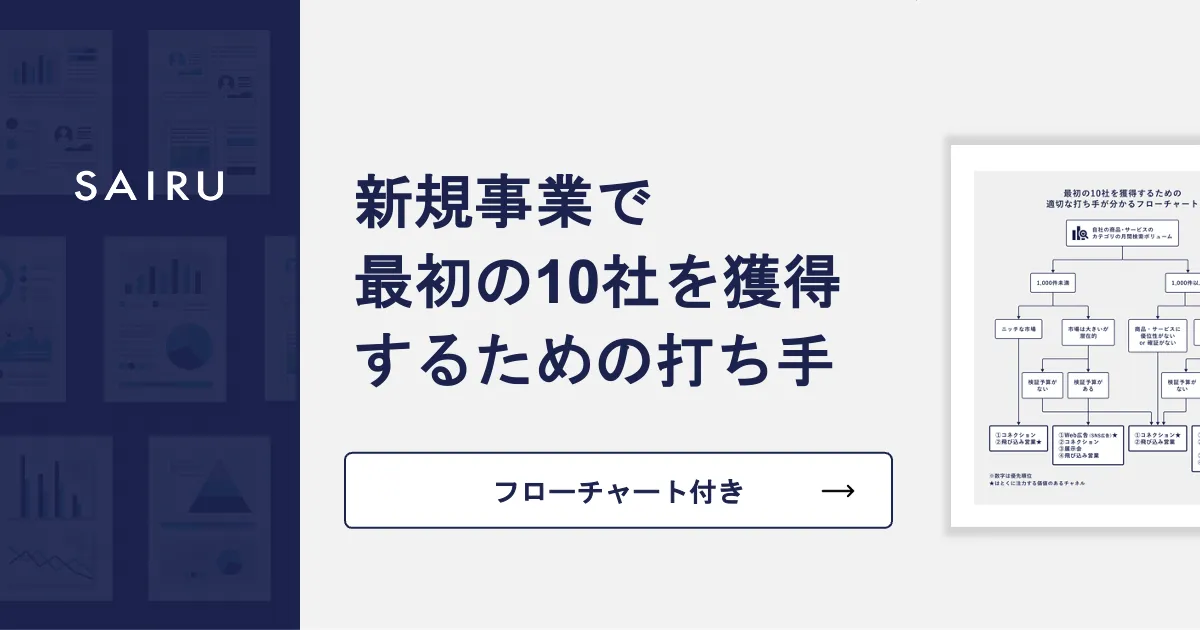 新規事業で最初の10社を獲得するための打ち手大全｜フローチャート付き