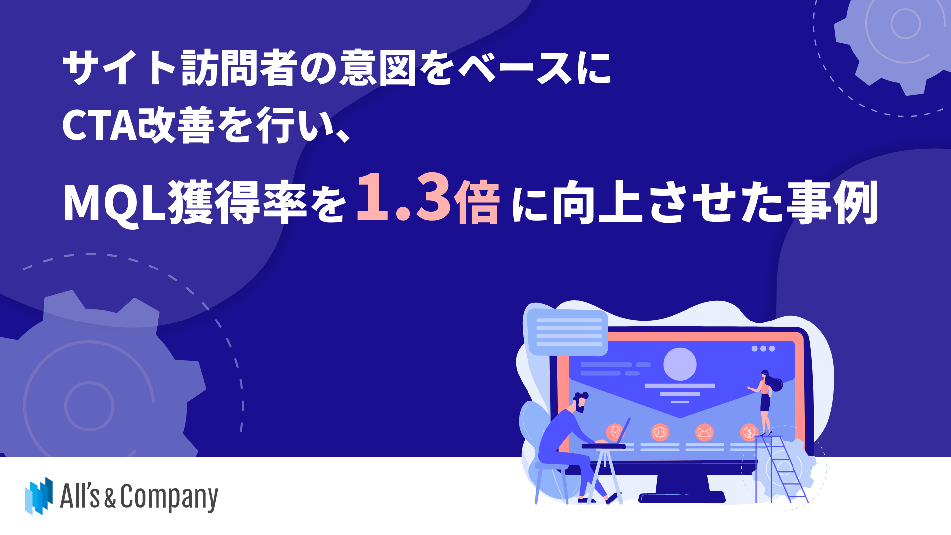 サイト訪問者の意図をベースにCTA改善を行い、MQL獲得率を1.3倍に向上させた事例