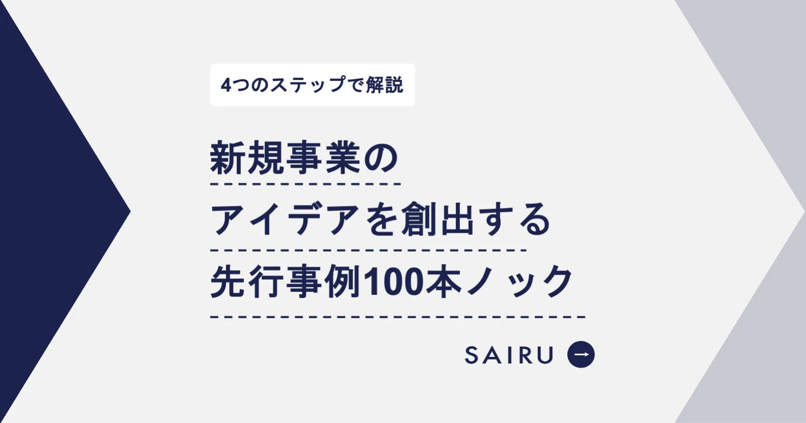 新規事業のアイデアを創出する「先行事例100本ノック」